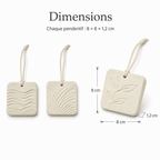Brise – Pendentifs diffuseurs en céramique – Lot de 3