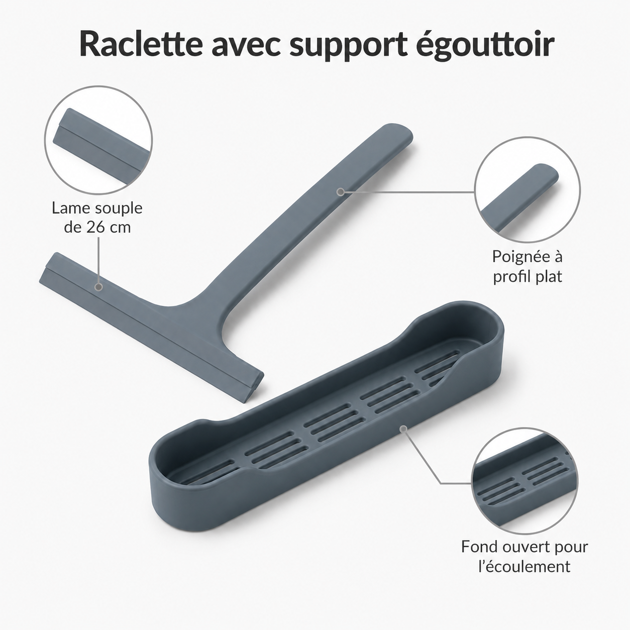 Ligne – Raclette avec support mural